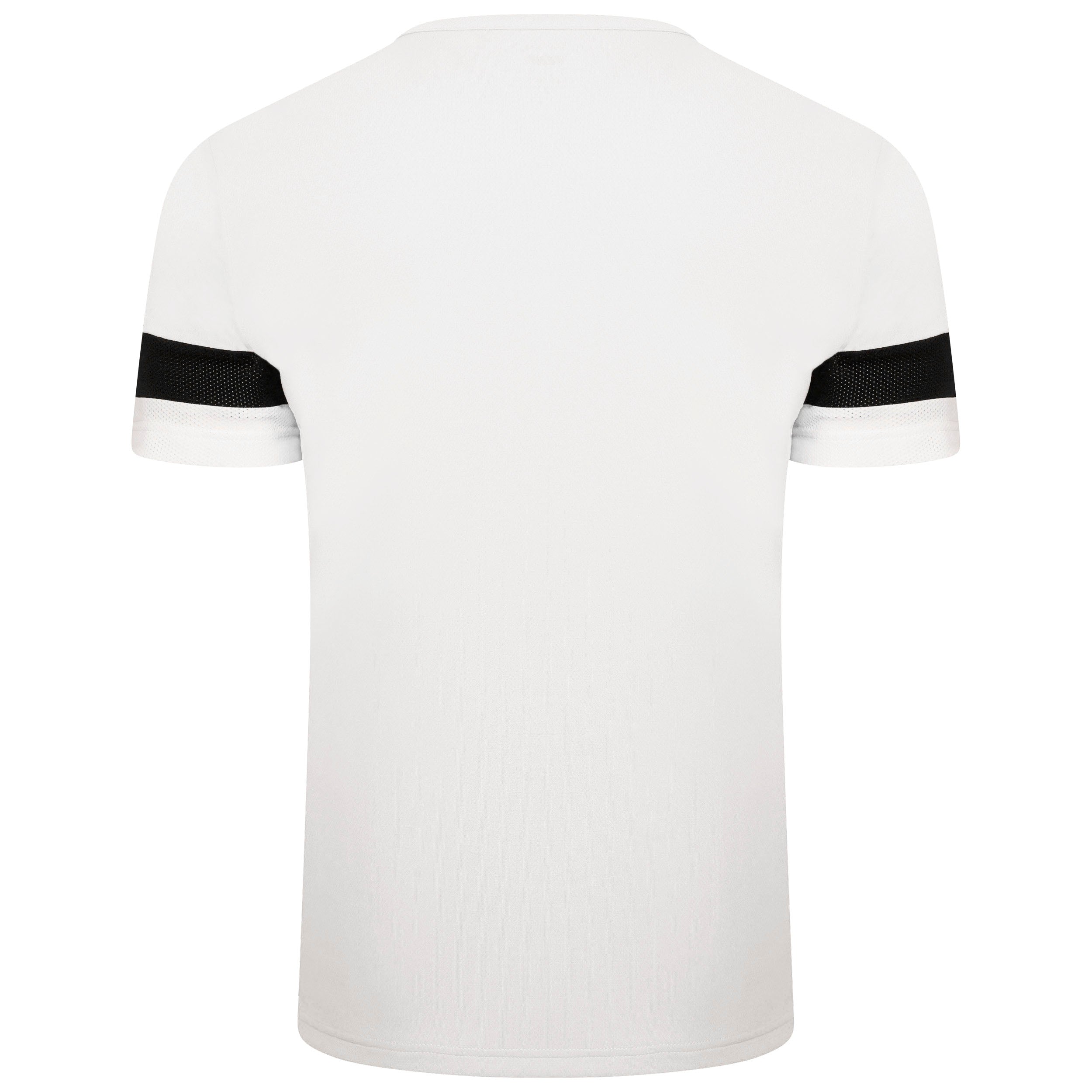 Puma Team Rise Short Sleeve Shirt in White/Black/White