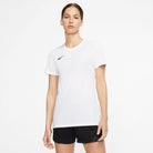 Nike Dri FIT Park VII Shirt Short Sleeve Womens in White/Black