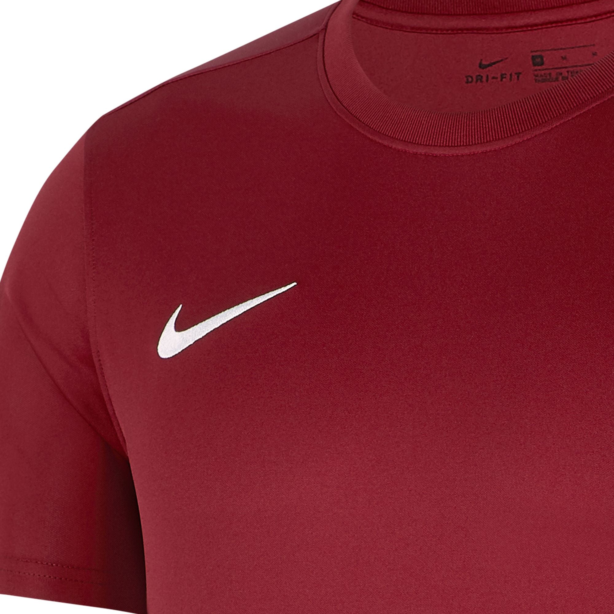 Nike Dri-fit Park VII Shirt Short Sleeve in Team Red with White Swoosh