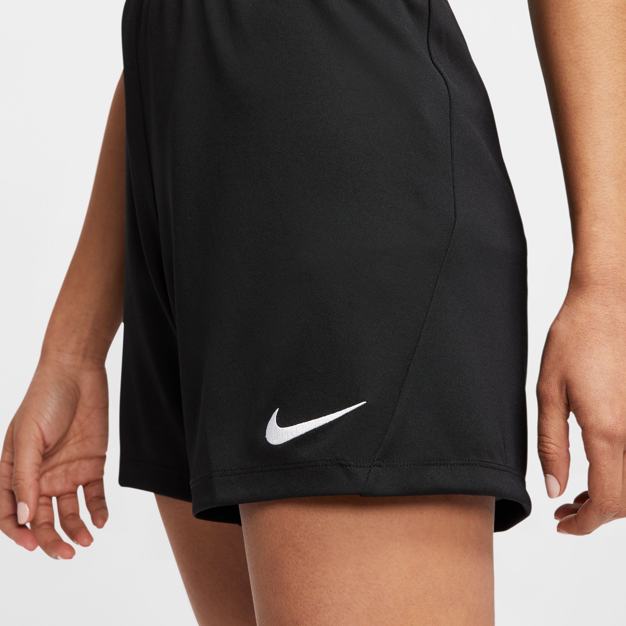 Nike Dri FIT Park III Knit Short Womens in Black/White