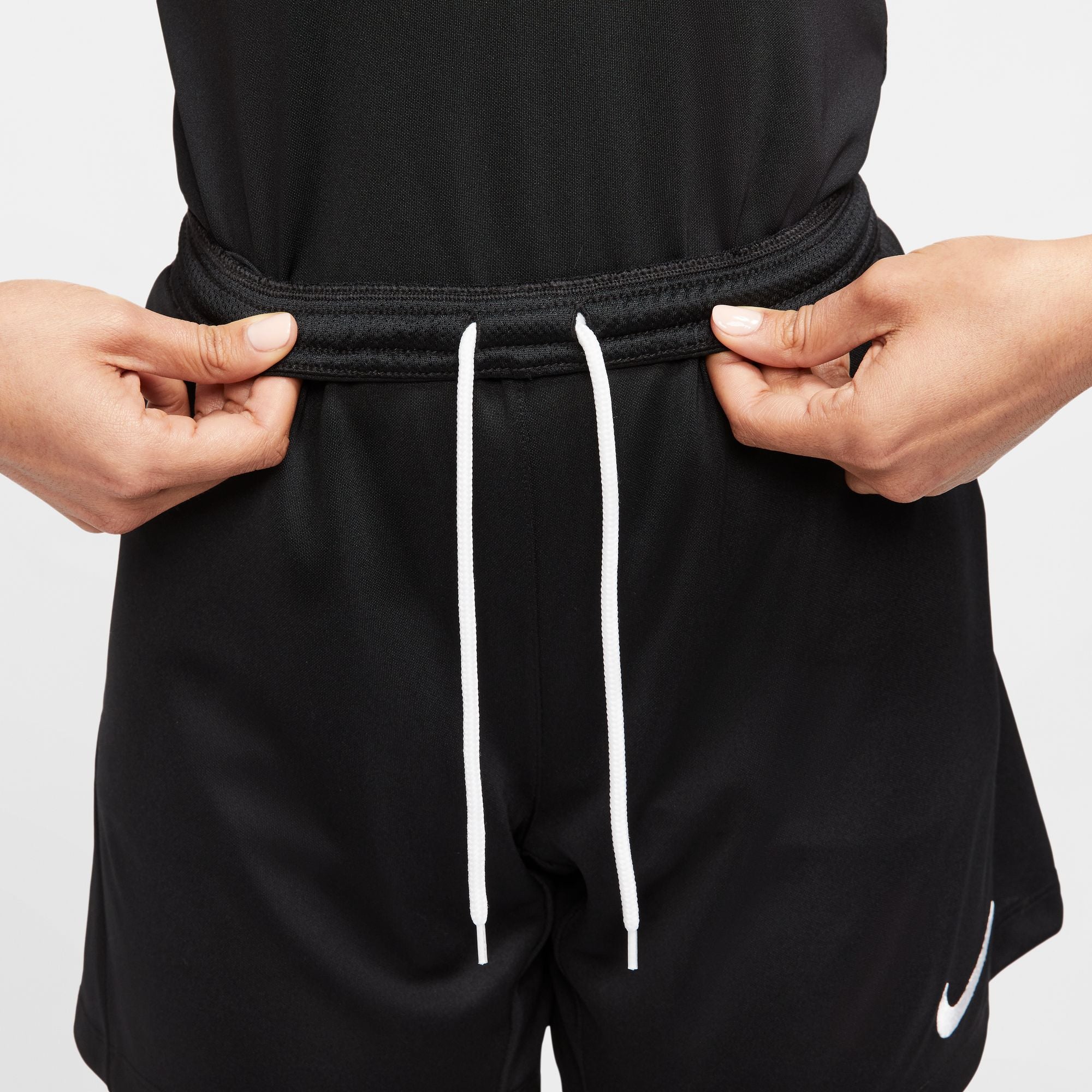 Nike Dri FIT Park III Knit Short Womens in Black/White