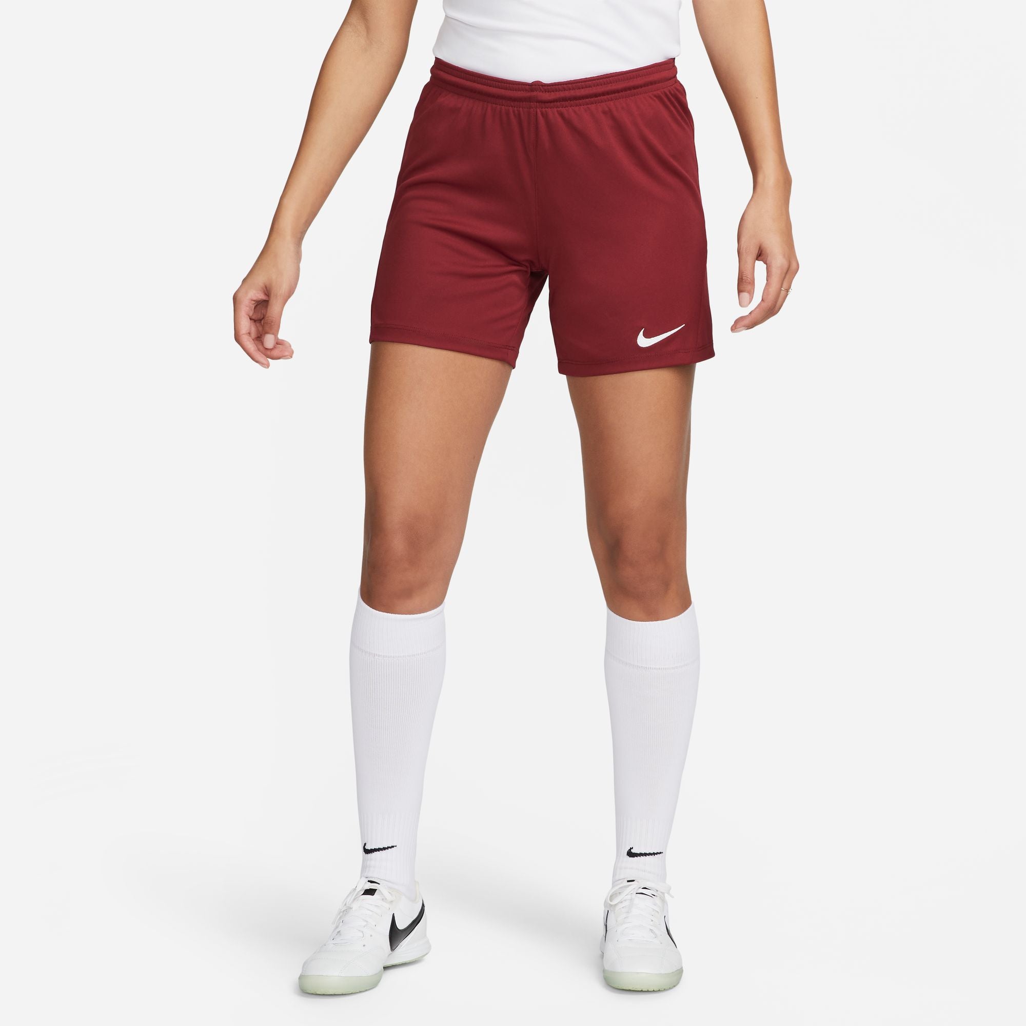 Nike Dri FIT Park III Knit Short Womens in Team Red