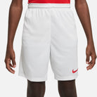 Nike Dri FIT Park III Short in White/University Red