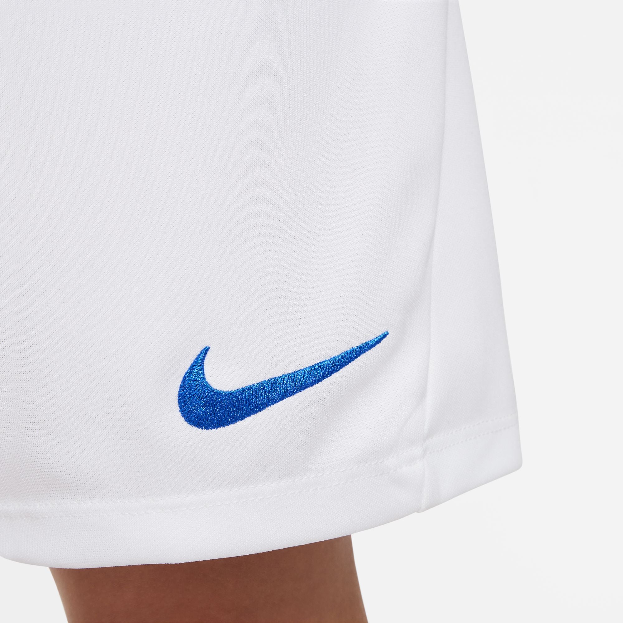 Nike Dri FIT Park III Short in White/Royal Blue