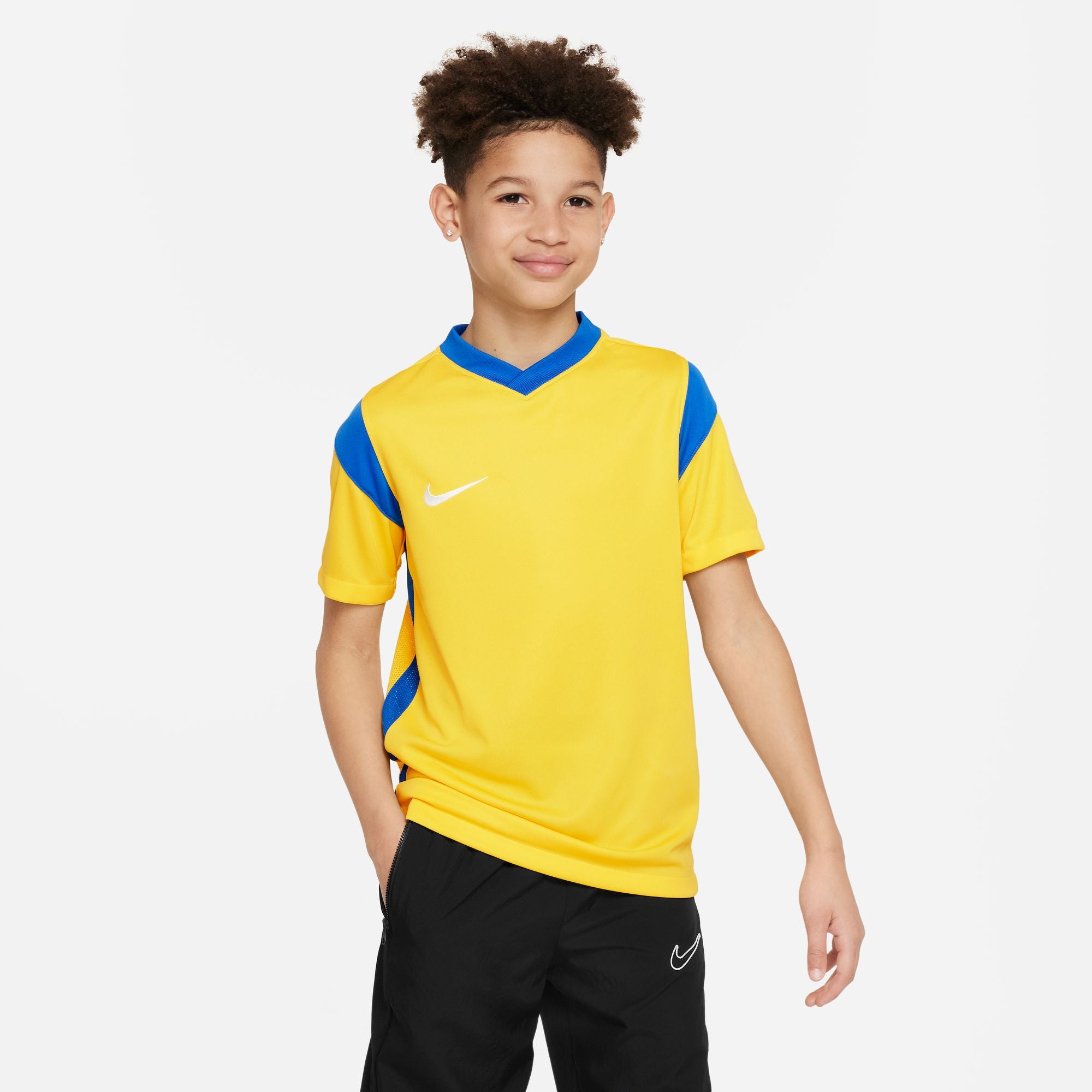 Nike Park Derby III Shirt Short Sleeve in Tour Yellow/Royal Blue