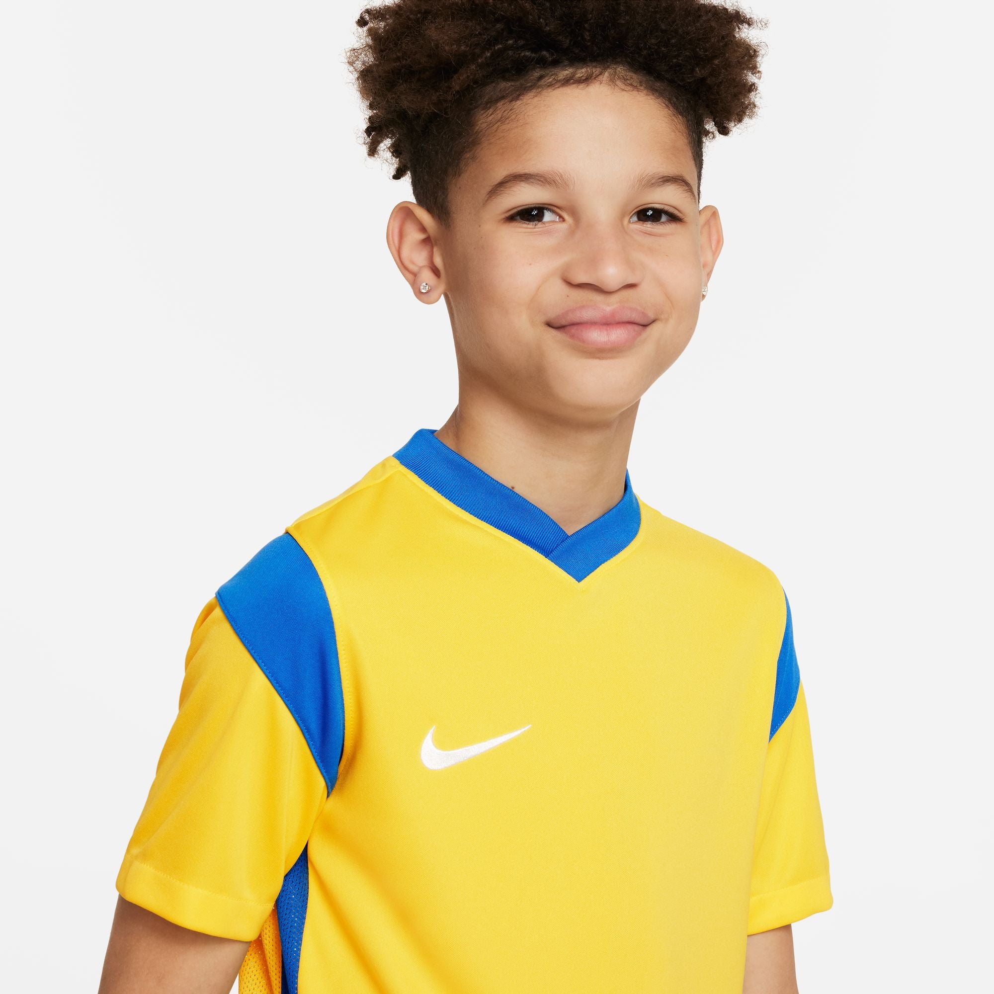 Nike Park Derby III Shirt Short Sleeve in Tour Yellow/Royal Blue