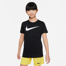 Nike Dri FIT Team Club 20 Logo Tee in Black/White