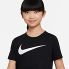 Nike Dri FIT Team Club 20 Logo Tee in Black/White