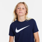 Nike Dri FIT Team Club 20 Logo Tee in Obsidian/White