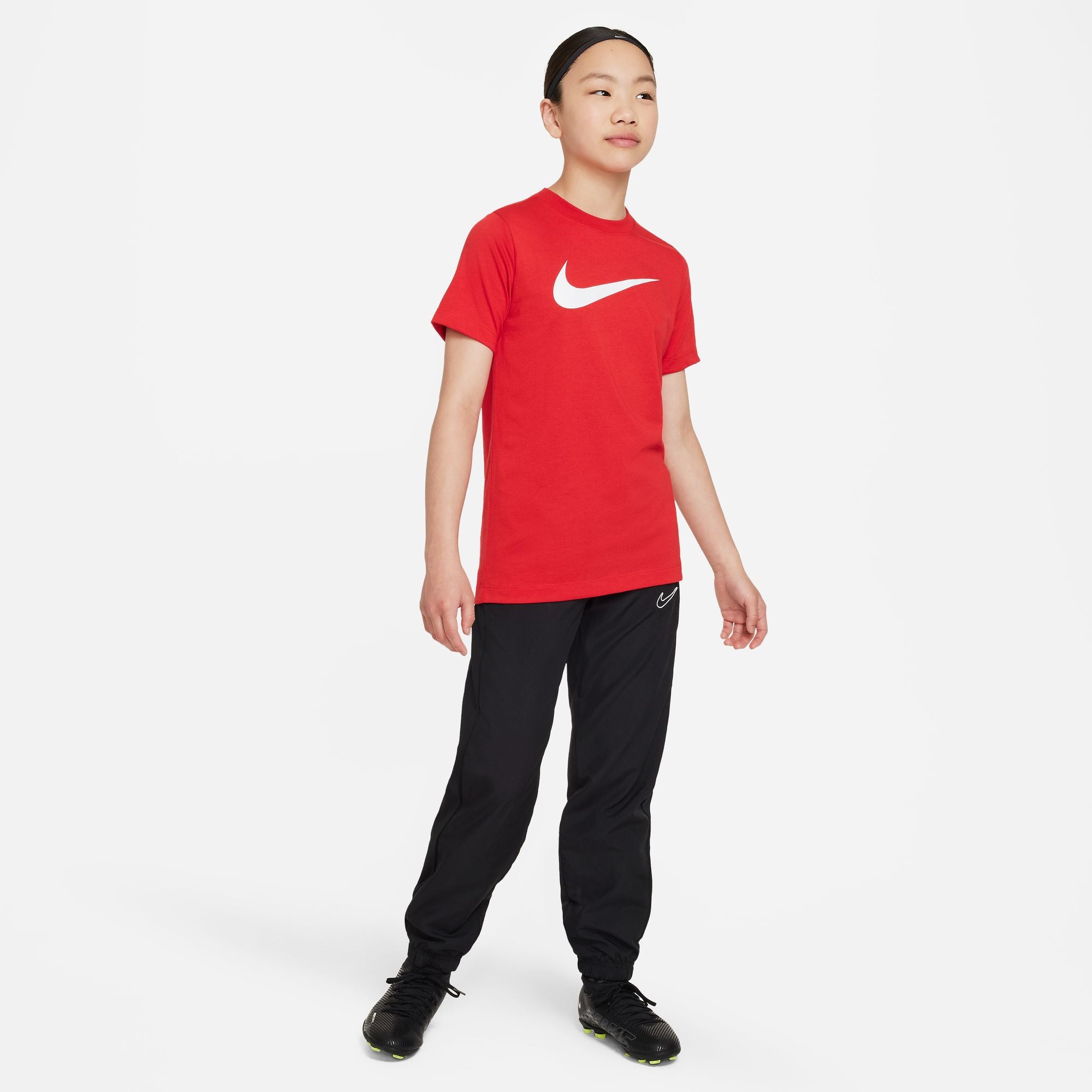 Nike Dri FIT Team Club 20 Logo Tee in University Red/White