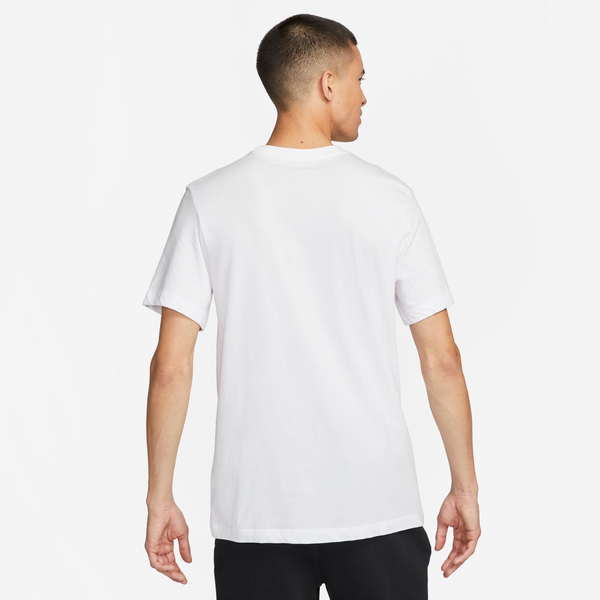 back of Nike Dri FIT Park 20 Short Sleeve Tee in White