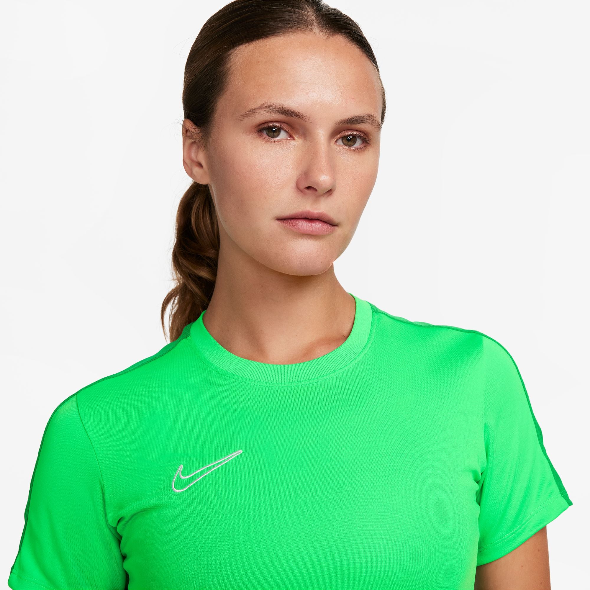 Nike Dri FIT Academy 23 Womens Short Sleeve Shirt in Green Spark/Lucky Green