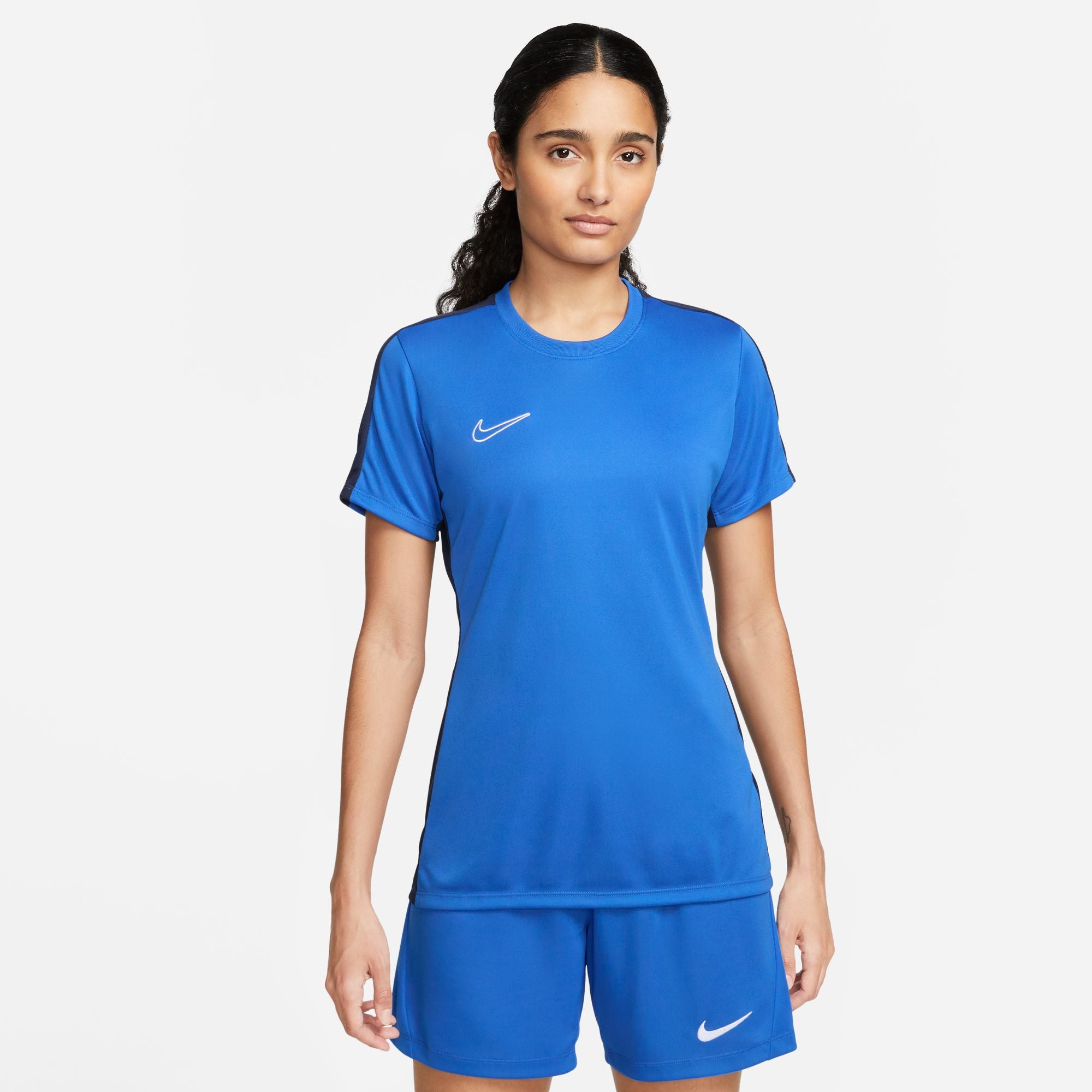 Nike Dri FIT Academy 23 Womens Short Sleeve Shirt in Royal Blue