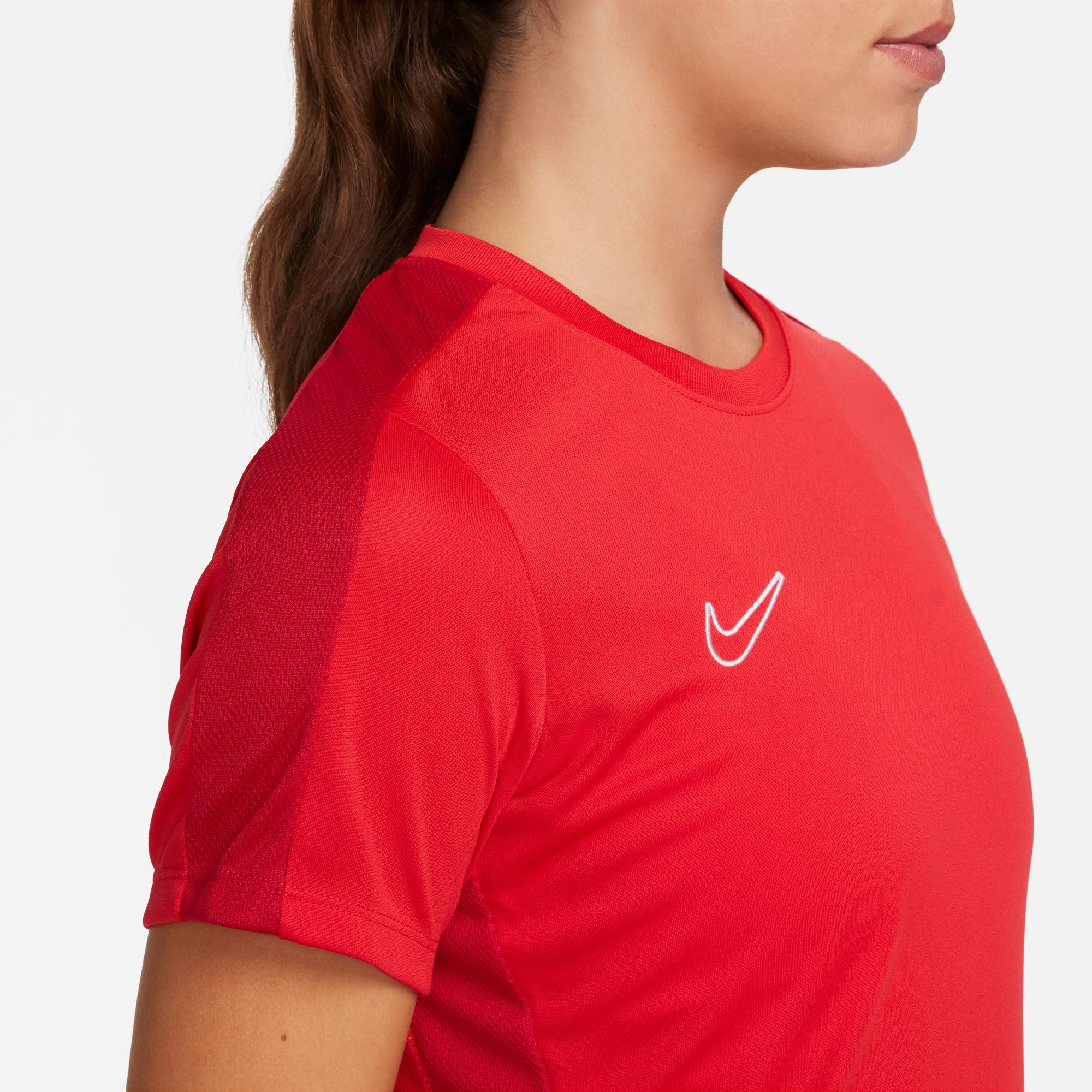 Nike Dri FIT Academy 23 Womens Short Sleeve Shirt in University Red/Gym Red