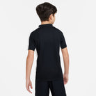 back of Nike Dri FIT Academy 23 Short Sleeve Polo in black