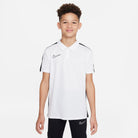 Nike Dri FIT Academy 23 Short Sleeve Polo in White/Black