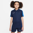 Nike Dri FIT Academy 23 Short Sleeve Polo in Obsidian/Royal Blue