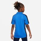 Back of Nike Dri FIT Academy 23 Short Sleeve Polo in Royal Blue/Obsidian