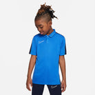 Nike Dri FIT Academy 23 Short Sleeve Polo in Royal Blue/Obsidian