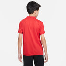 Back of Nike Dri FIT Academy 23 Short Sleeve Polo in University Red/Gym Red