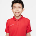 Nike Dri FIT Academy 23 Short Sleeve Polo in University Red/Gym Red