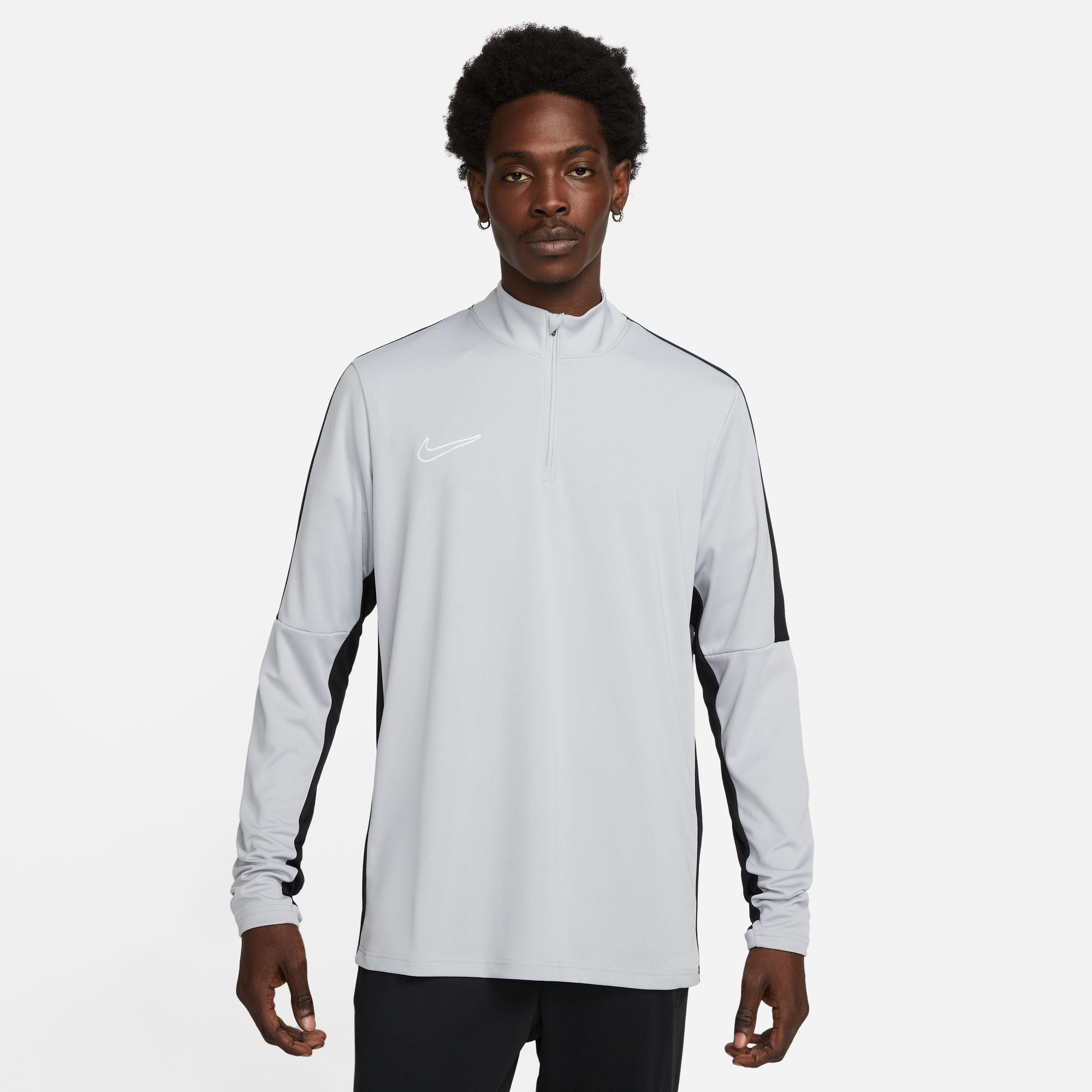 Nike Dri FIT Academy 23 1/4 Zip Drill Top in Wolf Grey/Black