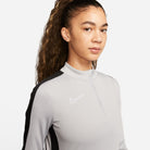 Nike Dri FIT Academy 23 1/4 Zip Women's Drill Top in Wolf Grey/Black