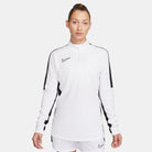 Nike Dri FIT Academy 23 1/4 Zip Women's Drill Top in White/Black