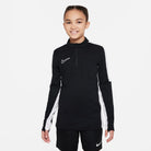 Nike Dri FIT Academy 23 1/4 Zip Black Drill Top with black nike shorts