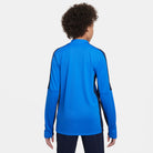 back of Nike Dri-FIT Academy 23 1/4 Zip Royal Blue Drill Top with nike tracksuit bottoms