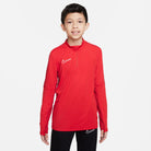 Nike Dri FIT Academy 23 1/4 Zip University Red Drill Top with black nike tracksuit bottoms