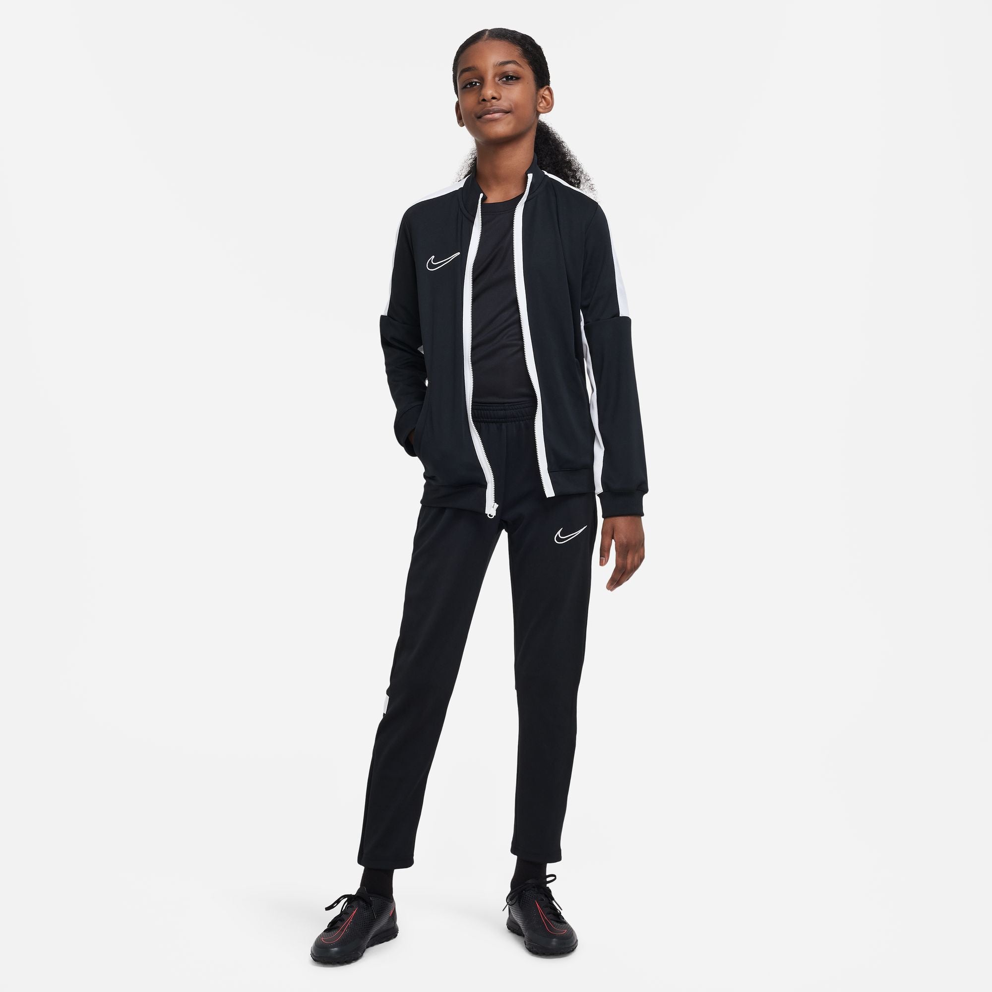 Nike Dri FIT Academy 23 Knit Track Jacket in Black/White