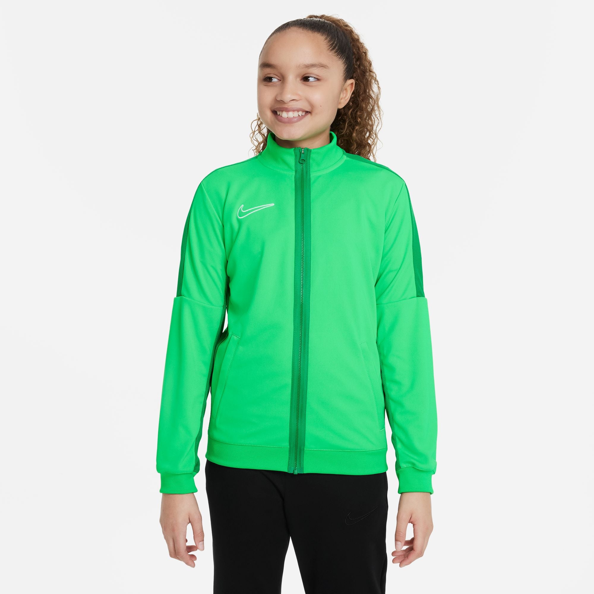 Nike Dri FIT Academy 23 Knit Track Jacket in Lucky Green/Green Spark