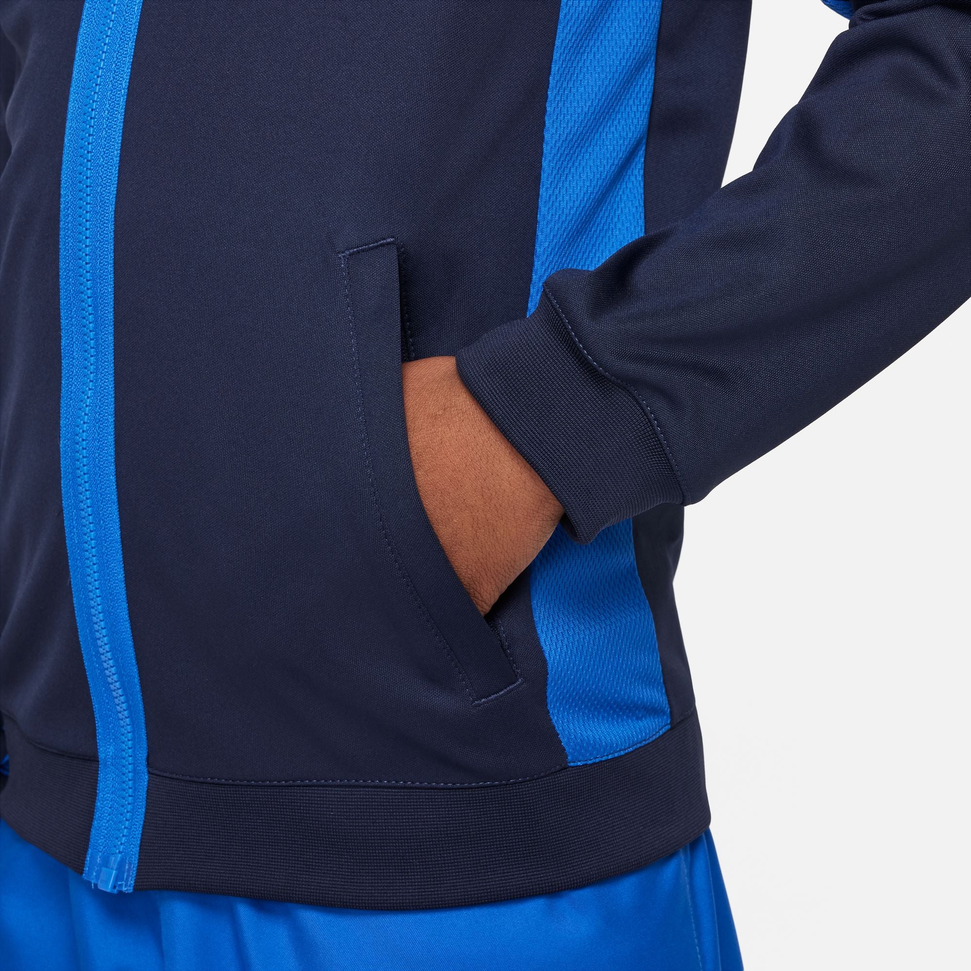 Nike Dri FIT Academy 23 Knit Track Jacket in Obsidian/Royal Blue