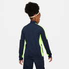 Back of Nike Dri FIT Academy 23 Knit Track Jacket in Obsidian/Volt