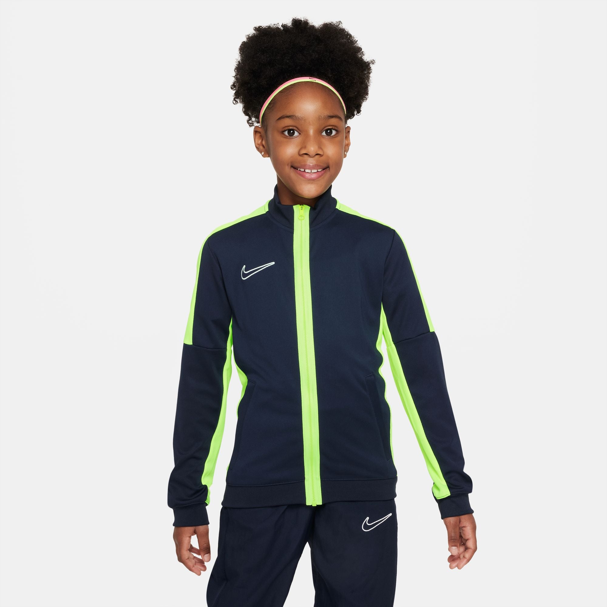 Nike Dri FIT Academy 23 Knit Track Jacket in Obsidian/Volt