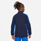 Back of Nike Dri FIT Academy 23 Woven Track Jacket in Obsidian