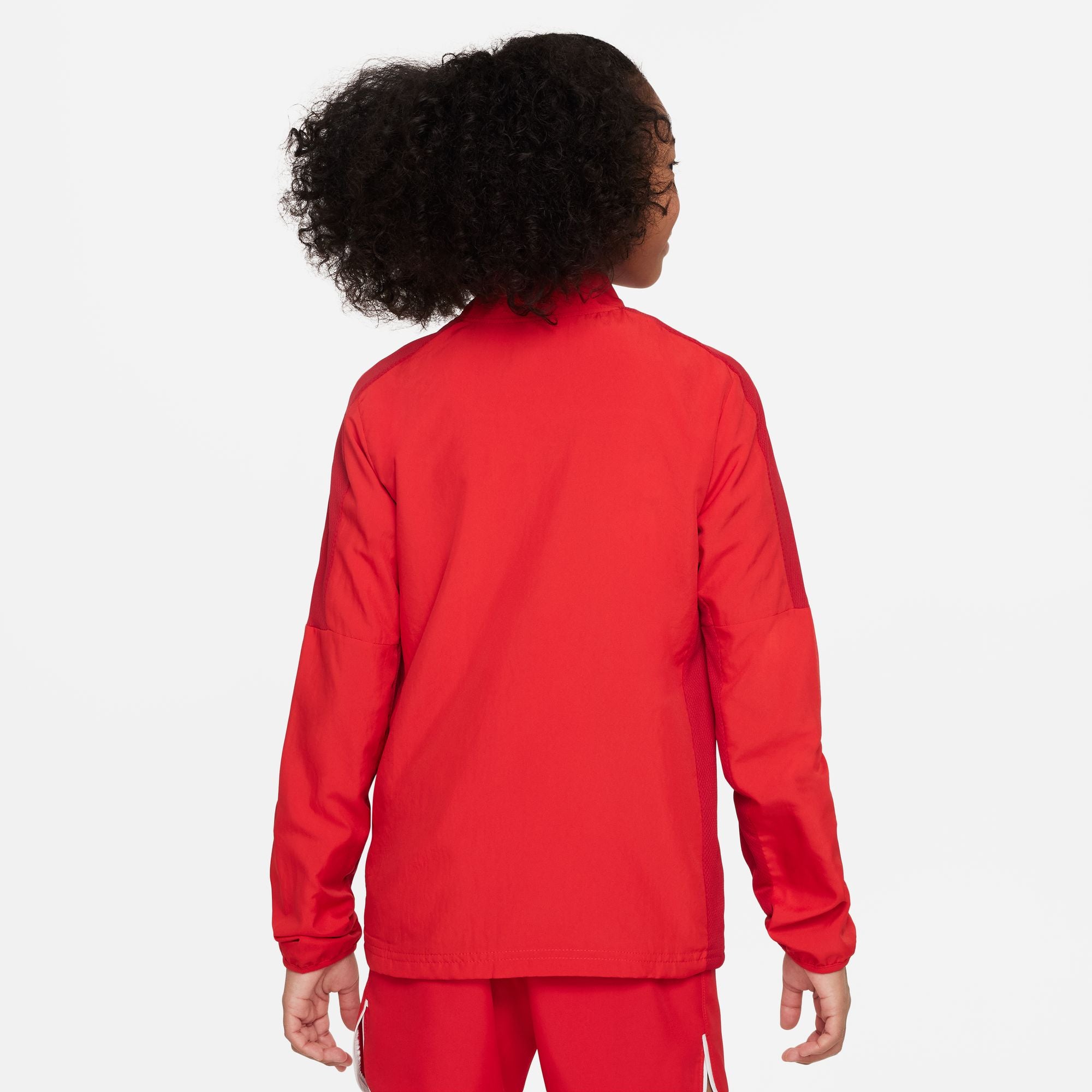 Back of Nike Dri FIT Academy 23 Woven Track Jacket in University Red/Gym Red