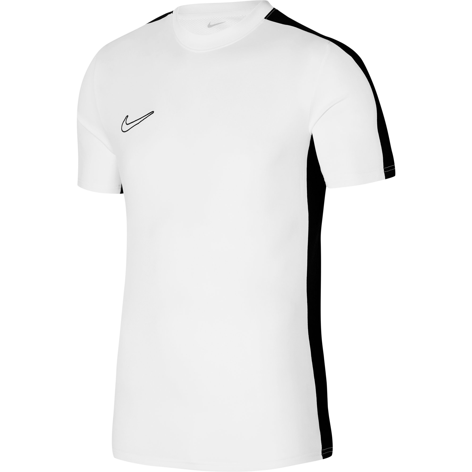Nike Dri FIT Short Sleeve Shirt in White/Black/Black