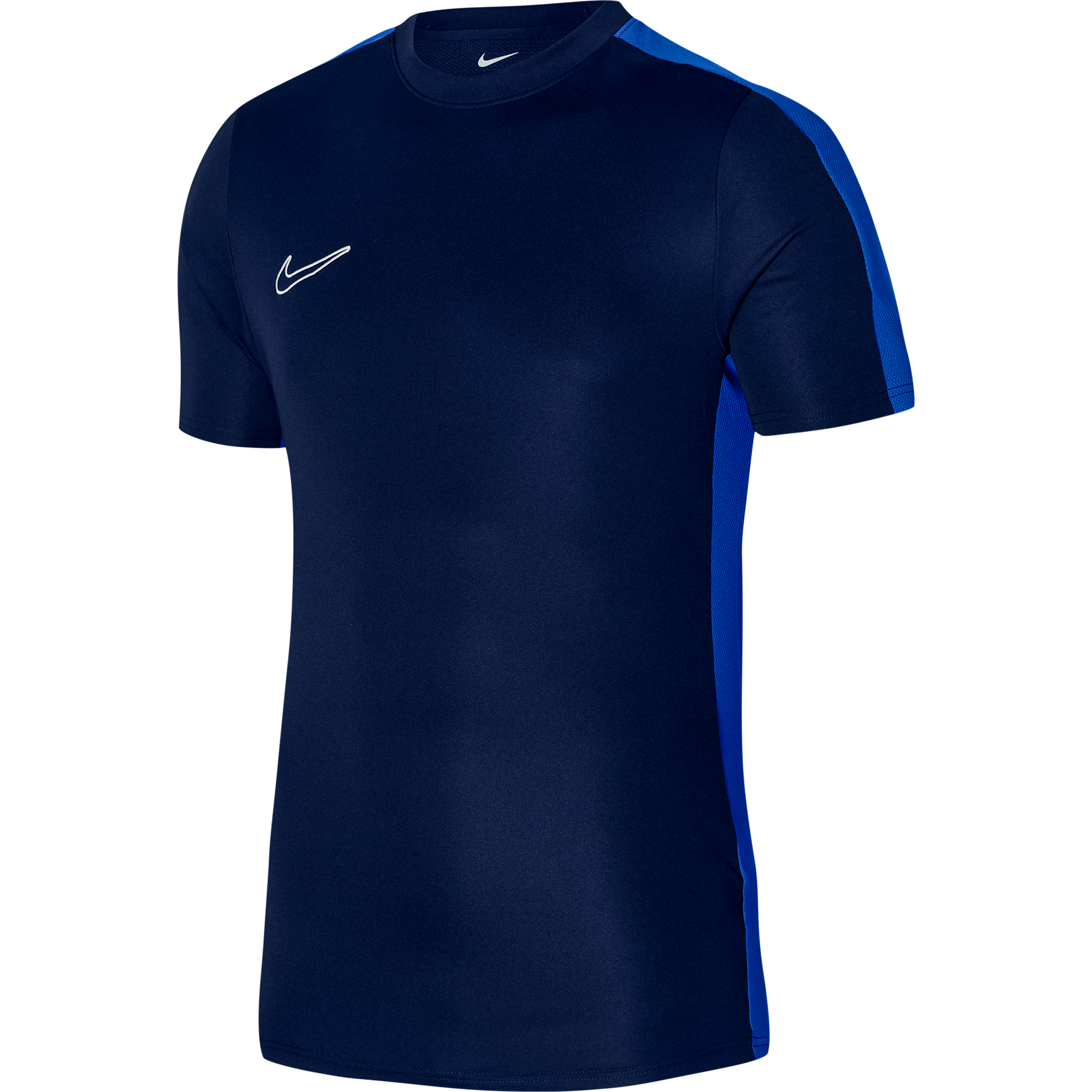 Nike Dri FIT Short Sleeve Shirt in Obsidian/Royal Blue/White