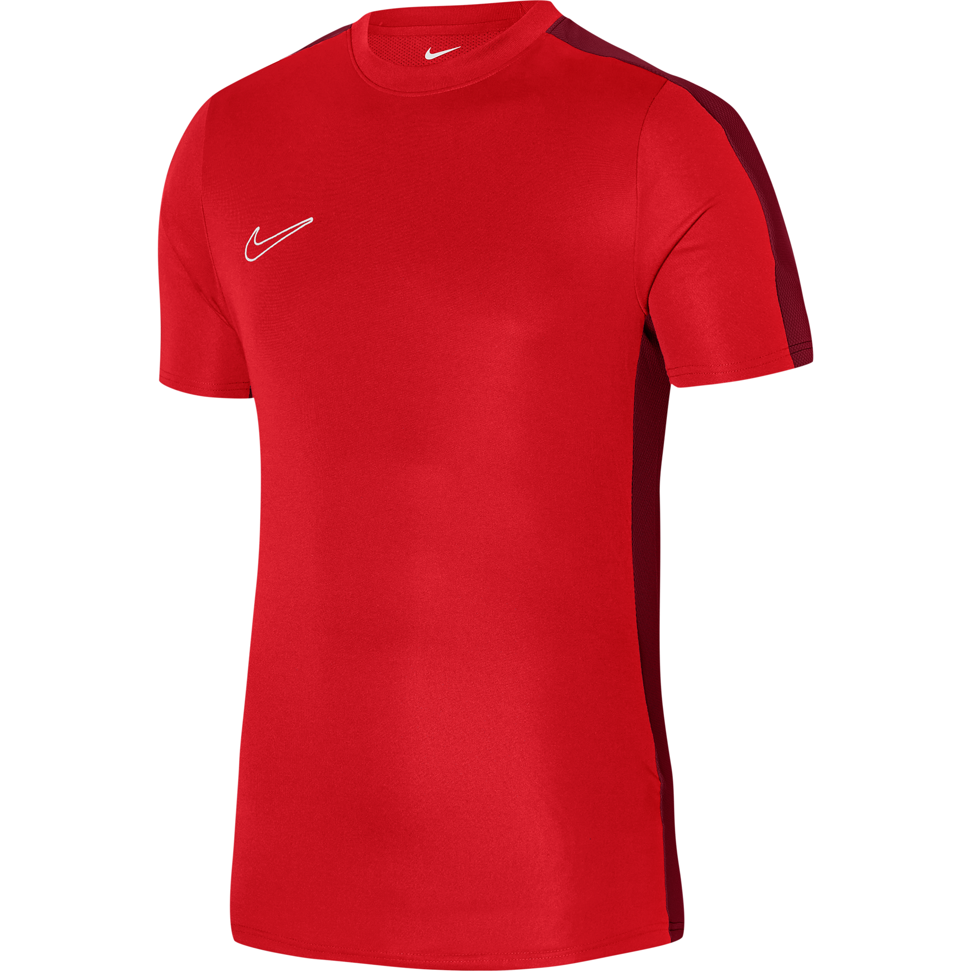 Nike Dri FIT Short Sleeve Shirt in University Red/Gym Red/White