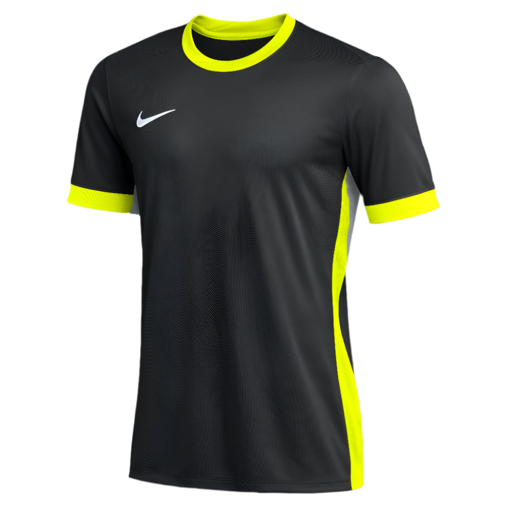 Nike Dri-Fit Strike IV Short Sleeve Jersey in black/volt