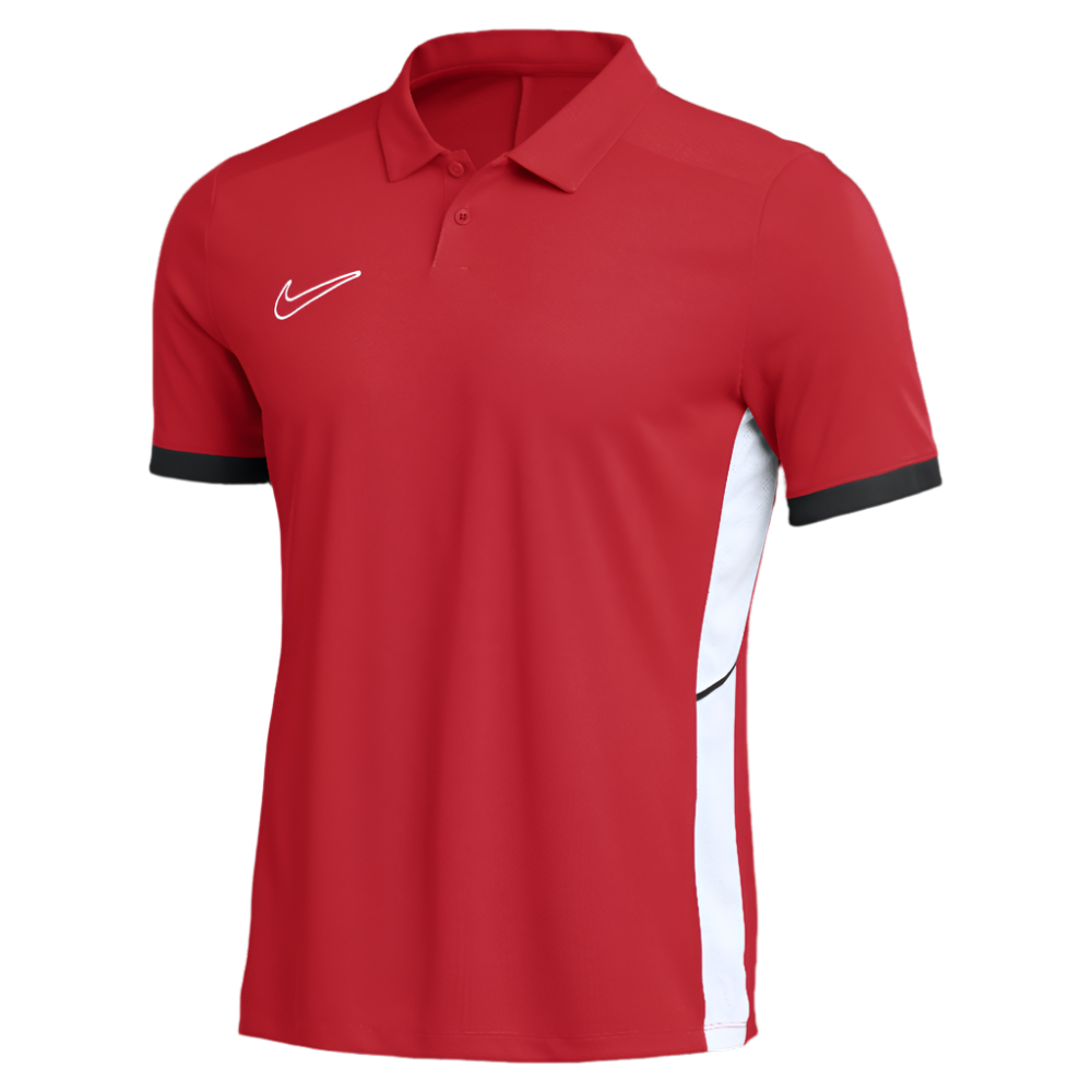 Nike Dri-Fit Academy 25 Short Sleeve Polo in university red/black