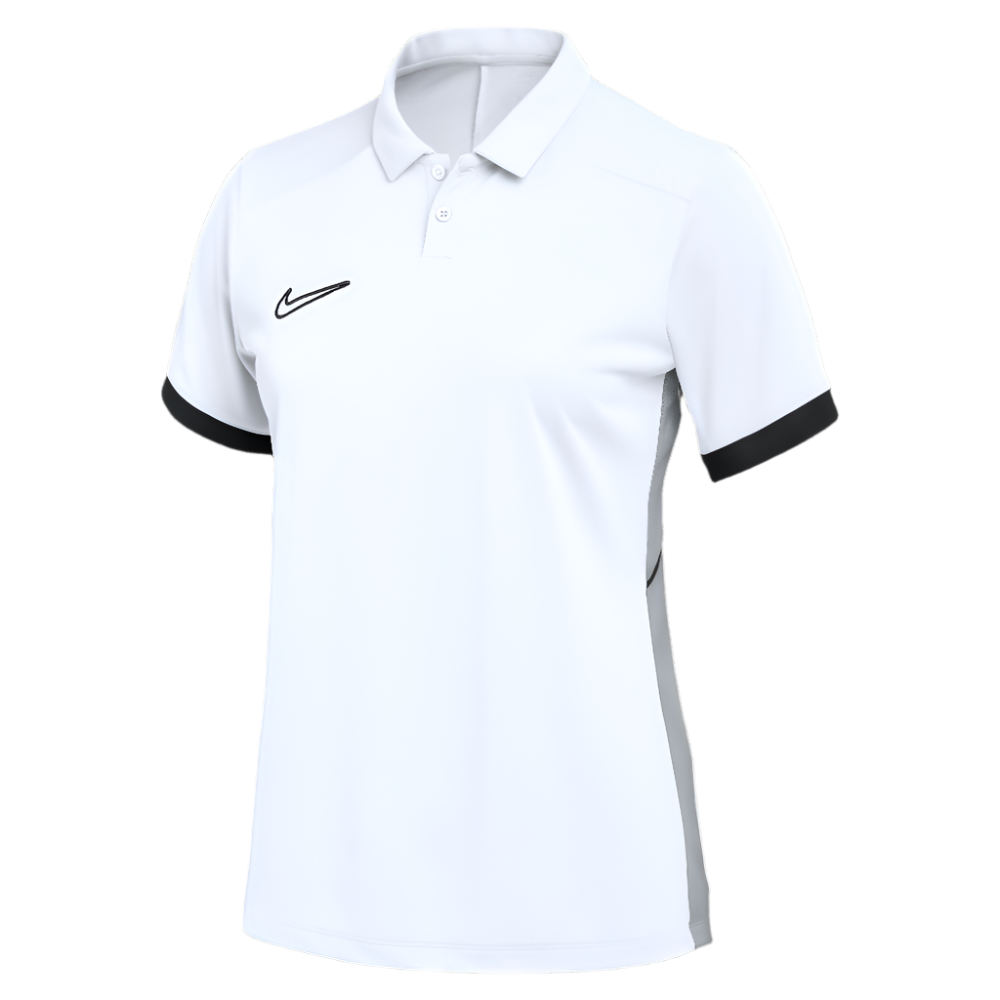 Nike Women's Dri-Fit Academy 25 Short Sleeve Polo in white