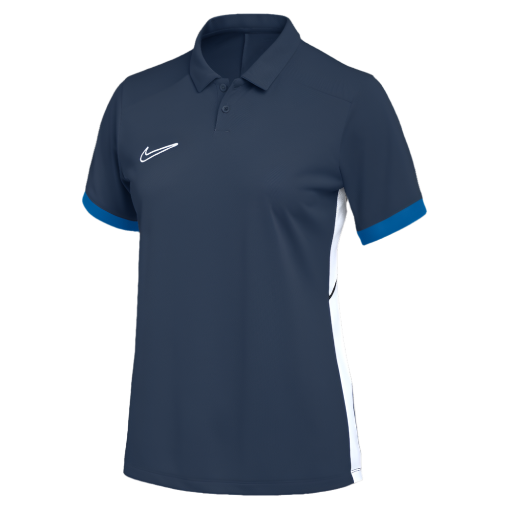 Nike Women's Dri-Fit Academy 25 Short Sleeve Polo in obsidian