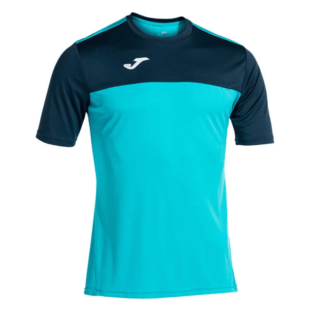 Joma Winner Short Sleeve Shirt in Fluor Turquoise/Black