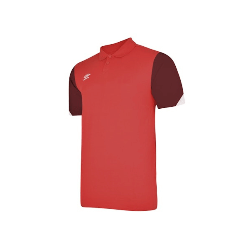 Umbro Total Training Poly Polo in vermillion/biking red