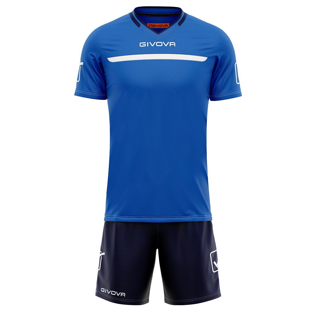 Givova Kit One Short Sleeve Shirt & Shorts Set in Royal/Navy