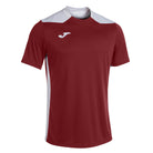 Joma Championship VI Short Sleeve Shirt in Burgundy/White