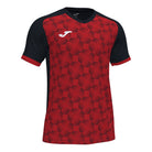 Joma Supernova III Short Sleeve Shirt in Black/Red